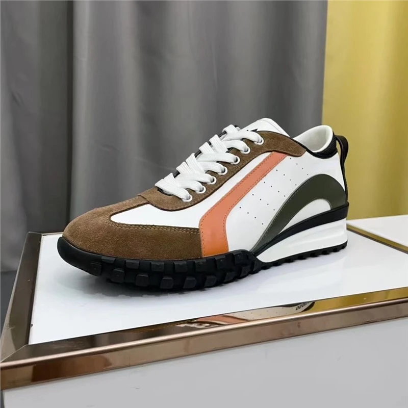 

Кроссовки мужские из натуральной кожи, на шнуровке, размеры 38-45