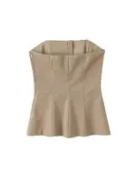 Women Sexy Plaid Strapless Bustier Top And High Waist Side Zipper Shorts Two Piece Set Fashion Female Outfit - Image 4
