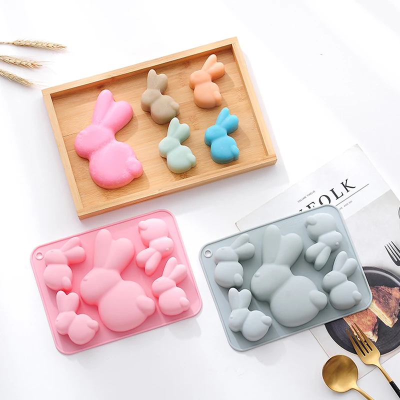 1PC Easter Rabbit Fondant Silicone Mold Carrot Cake Decorating Tools Chocolate Cookies Baking Mould DIY Egg Clay Epoxy | Дом и сад