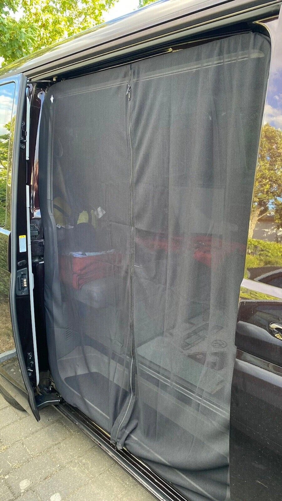 1 Satz FÜR VW T5 T6 Schiebetür MAGNETISCHE INSEKT MOSQUITO FLY SCREEN NET CAMPER Anti-Moskito-Vorhang für seitliche Schiebetür – Detail 16