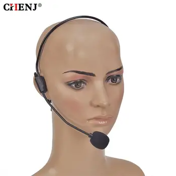 Microfono per cuffie portatile cablato 3.5mm bobina mobile auricolare Jack dinamico Mic per altoparlante guida turistica conferenza di insegnamento