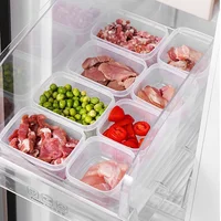 Boîte de rangement pour réfrigérateur 1 compartiment, panier de drainage transparent pour aliments, légumes, fruits, viande, oignon, gingembre, organisateur de réfrigérateur 5