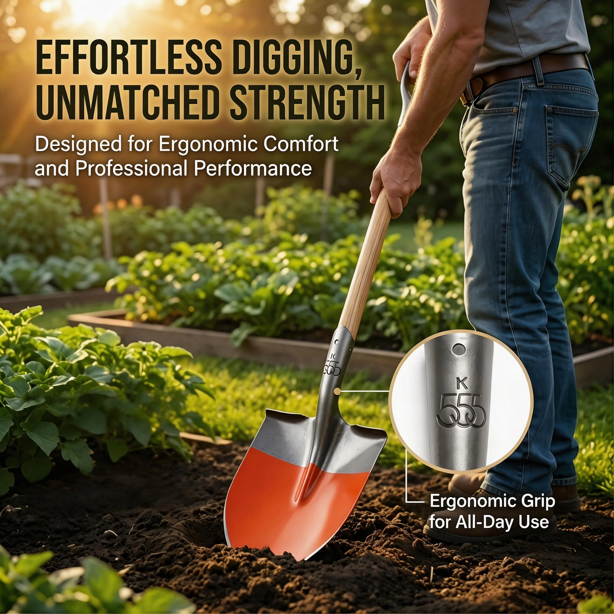 정원 캠핑용 내구성 있는 삽날, 야외 마당 해변 농장용 견고한 도구, 효율적인 흙 처리 도구