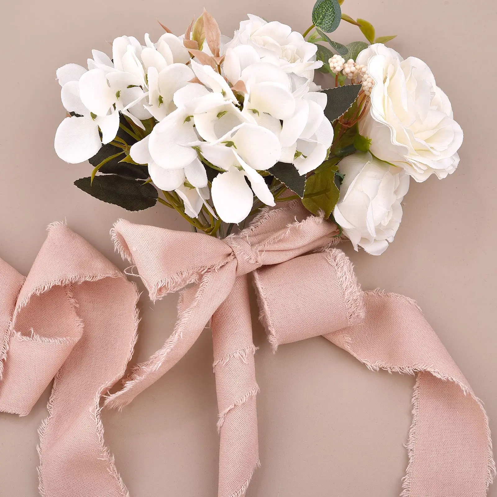 Ribbon Decoration Ribbon Supplies Cotton Ribbon Wrapping Ribbon Fabric Craft Supplies 4CMx5M Linen Ribbon Frayed Cotton Linen Fabric Craft Gift Wrapping Wedding Invitations Bridal Bouquets Decoration