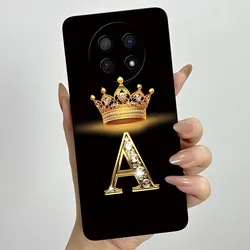 Fashion Crown Initial Letter Couple Phone Case, Soft Silicone TPU Lens Protective Casing for Huawei nova 14i (HEI - TYHEI4A)