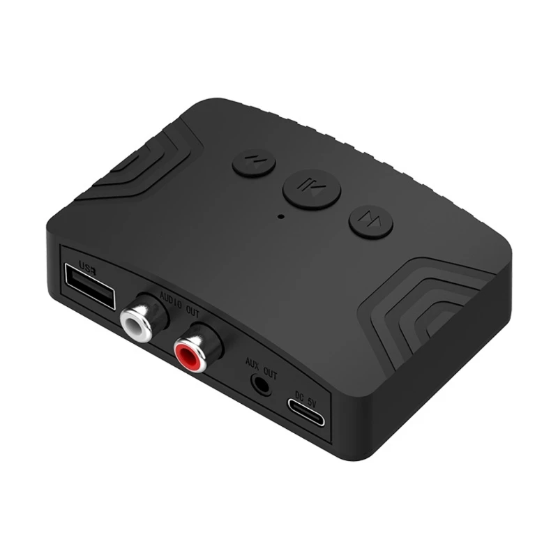 

Беспроводной музыкальный приемник Bluetooth-совместимый музыкальный адаптер 5.3 UDisk RCA 3,5 мм AUX 87HC