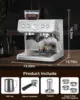 Espresso Machine 15 Bar, Semi-Automatic Espresso Maker with Bean Grinder and Milk Frother Steam Wand 6
