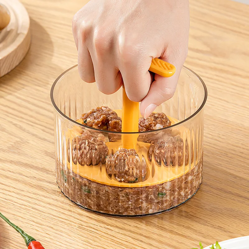 Meatball Maker Kitchen Extruded Meatball Making Tool Frikadeller Maker Meat Ball Mold Plastic Translucent Shaper meat ball maker