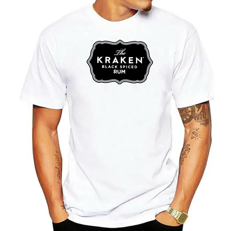 2022 Magliette In Cotone A Maniche Corte Abbigliamento Uomo Kraken Rum Logo T-Shirt Bianca