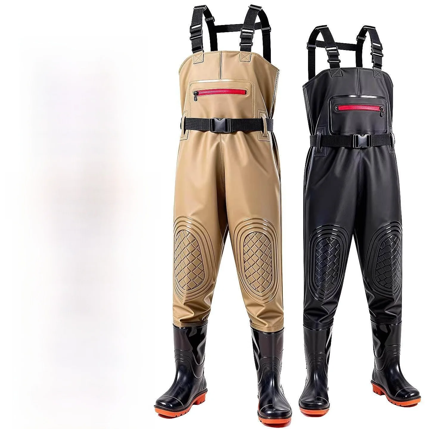 아동용 방수 작업복 바지 해양 낚시복 긴팔 부츠커버 수상 놀이복 통기성 PVC 원단 유니섹스