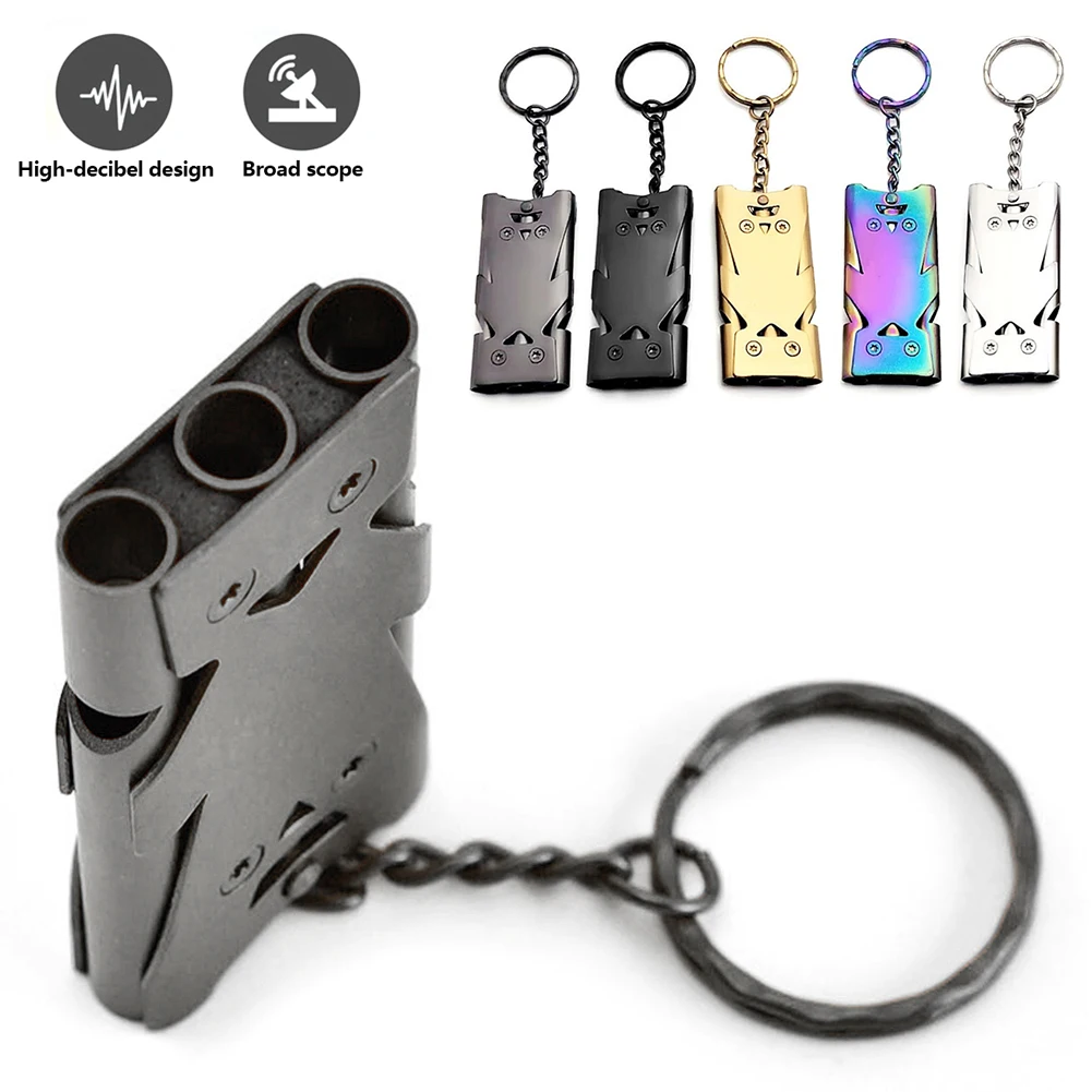 Survival Whistle Keychain–High Decibel,Emergency Whistle for Outdoor,Camping&Hiking–Double Tube Design,Loud Safety AlarmPortable
