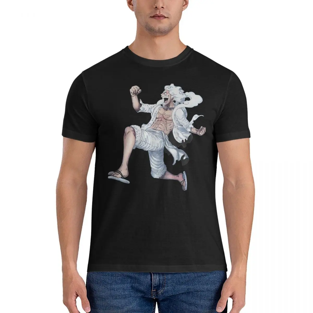 Modello Rufy Da Uomo Magliette Nika Rufy Gear 5 Nika Top In Puro Cotone Vintage Manica Corta Girocollo Tees Idea Regalo T-Shirt