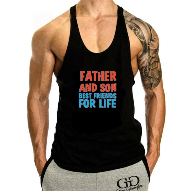 

Fathers Day tank top men Father And Son Best Friends Best Gift Present Mens tank top men