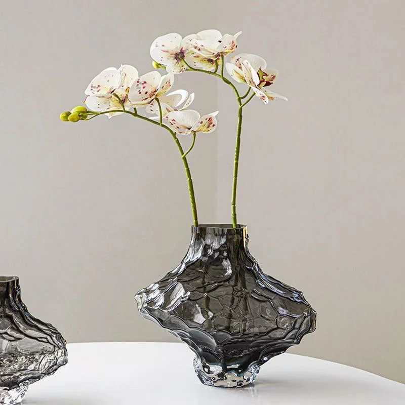 Nordic Glass Vase Flower Pot Garden Desk Luxury Table Acrylic Vase Transparent Plant Modern Small Floreros Office Decoration 3