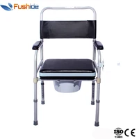 Best Price Steel Commode Toilet Chair with Arms for the Elderly Shower Chair 2