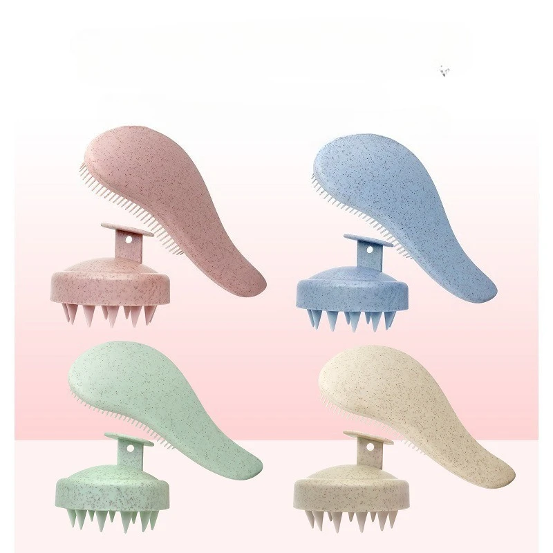 Cross-border hot-selling wheat straw comb set 2-piece hair styling comb shampoo comb massage silicone shampoo brush 18 Cross-border hot-selling wheat straw comb set 2-piece hair styling comb shampoo comb massage silicone shampoo brush - Image 6