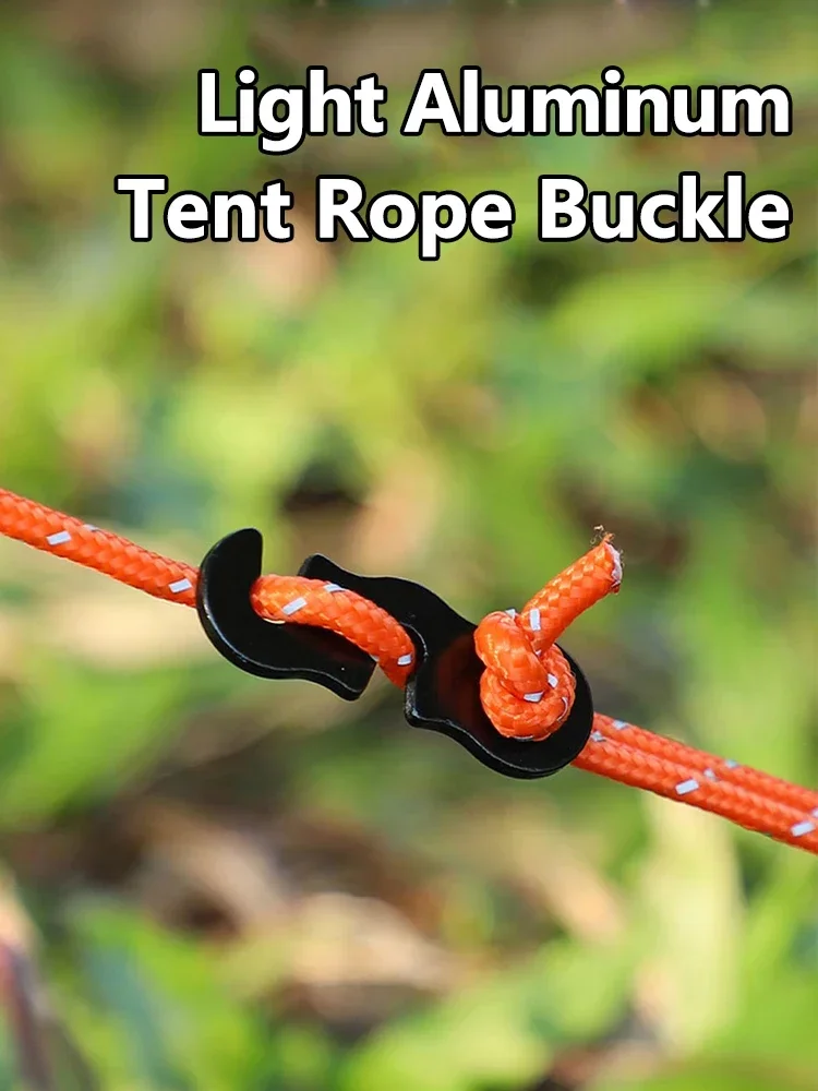Adjustable Tent Rope Buckle 1/5/10pcs Aluminum S-type Wind Cord Buckle For Outdoor Camping Tents Accessories