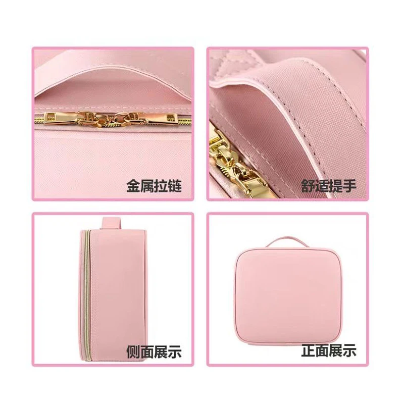 2023 Smart LED Cosmetic Bag with Mirror For Women New Arrival Waterproof PU  Leather Toiletry Travel Makeup bags - AliExpress