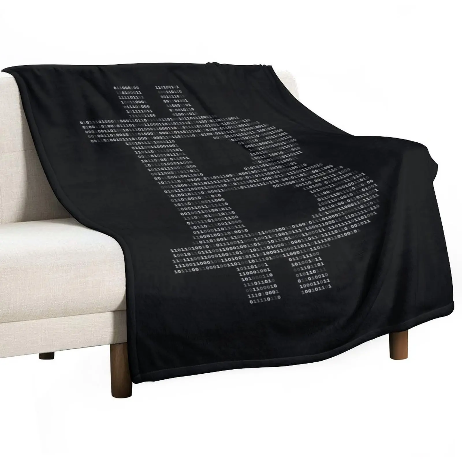 

Bitcoin Binary Black Throw Blanket Soft Blanket Quilt Blanket Single Blanket