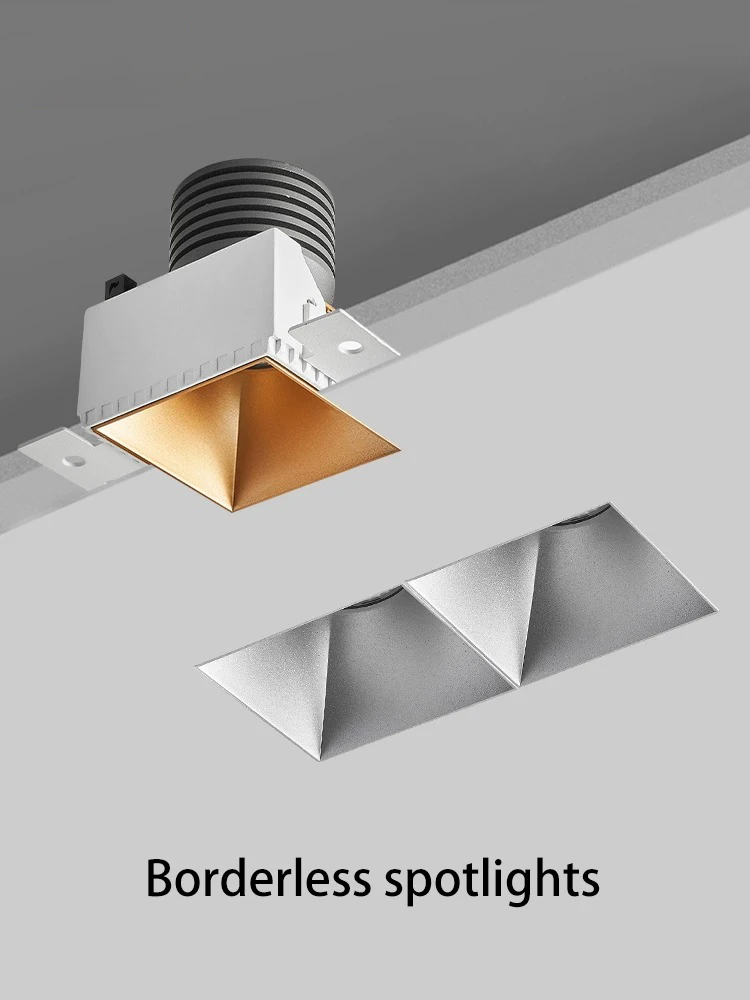 Led Spotlights Square Borderless Spot Light Triac ZigBee Dimmable Smart Ceiling Lamp Embedded Foco 110V220V For Living Room Home 2