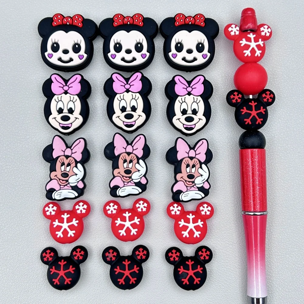 Мультяшные миниатюрные силиконовые бусины 10 шт