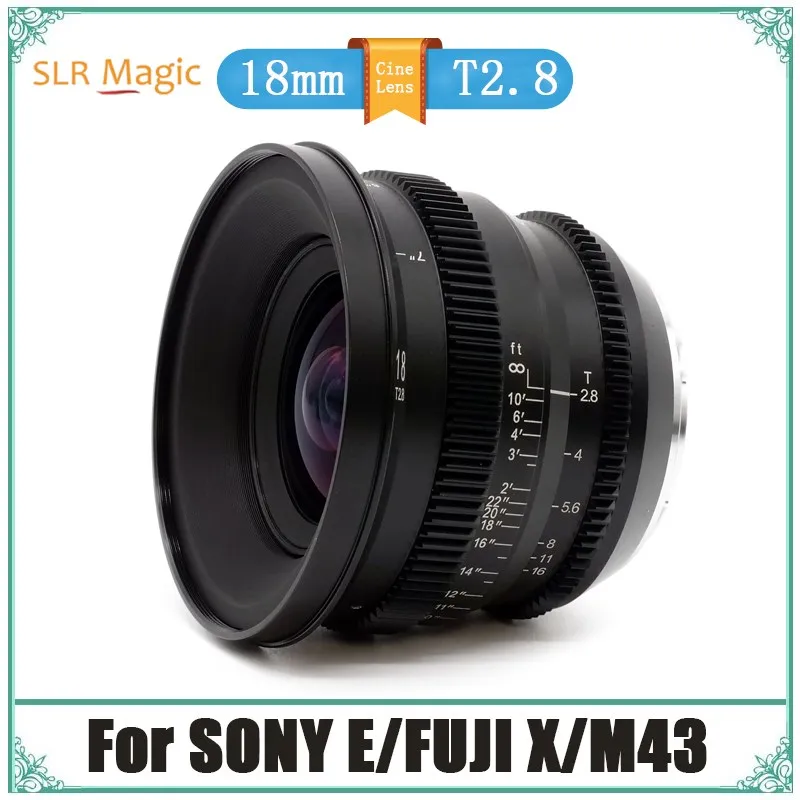 Slr Magic Microprime Cine 18Mm T2.8 Full Frame Grandangolo Cinema Cine Lens Messa A Fuoco Manuale Per Sony E Fuji X M43 Mft Mount Camera