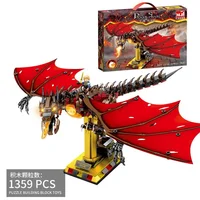 Avatar Flying Dragon Rider model movable figures compatible with LEGO Dragon Jigsaw Building Block Toys Desktop Decoration 6