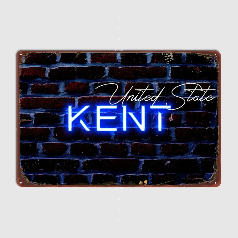 

Kent Retro Retro Metal Signs for Wall Art Decoration Decorative Pictures for Home Decor Items Tin Plaque Metal Poster Vintage