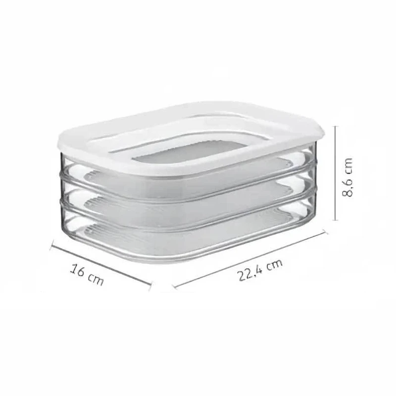 Storage Container, 3 Layers Cold Cuts Container, Leak Proof Reusable ...