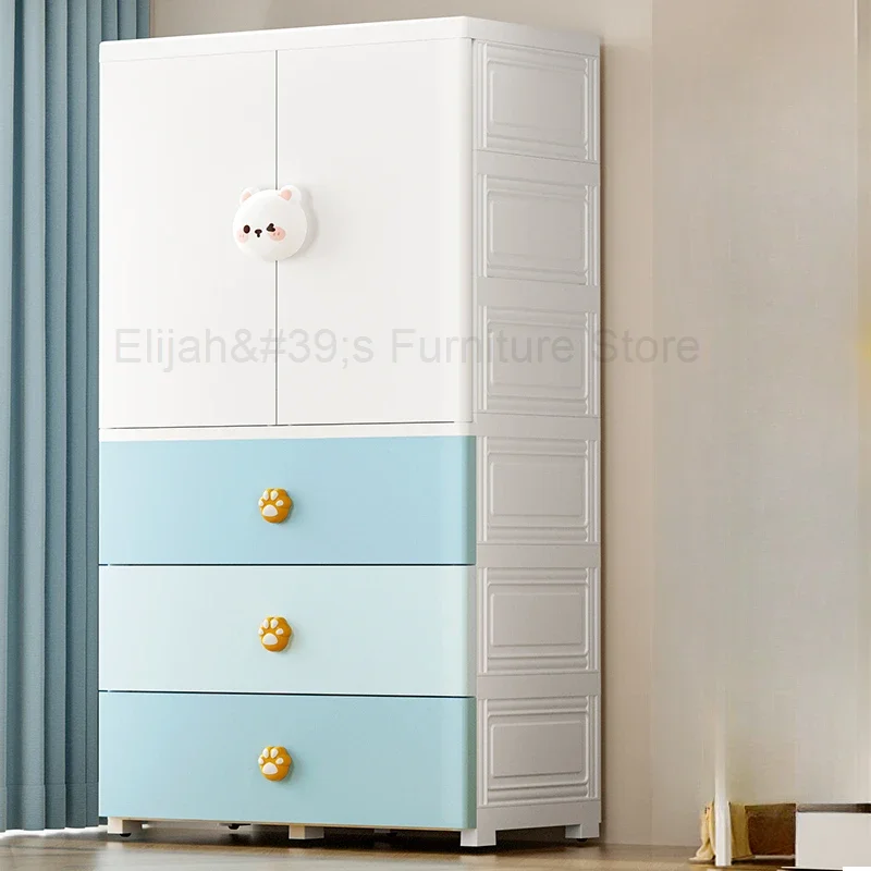 Storage Cabinet Children Wardrobes Organizer Portable Hangers Children Wardrobes Drawer Penderie Enfant Room Furniture MR50CW