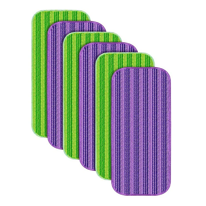 Reusable Mop Pads Compatible For Swiffer Wet Jet Mop- 6 Pack Wet Pads Refill Washable Microfiber Mop B Durable Easy To Use