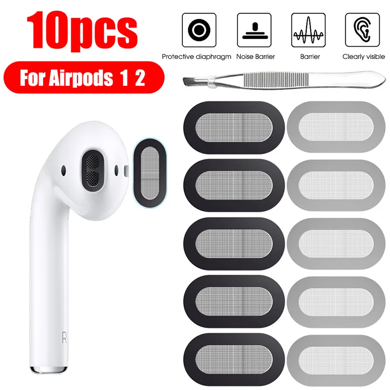 

Earpiece Port Dustproof Steel Mesh Waterproof Headphone Replaceable Adhesive Soft Mesh Dust Filter for Airpods 1 2 4 Earphone