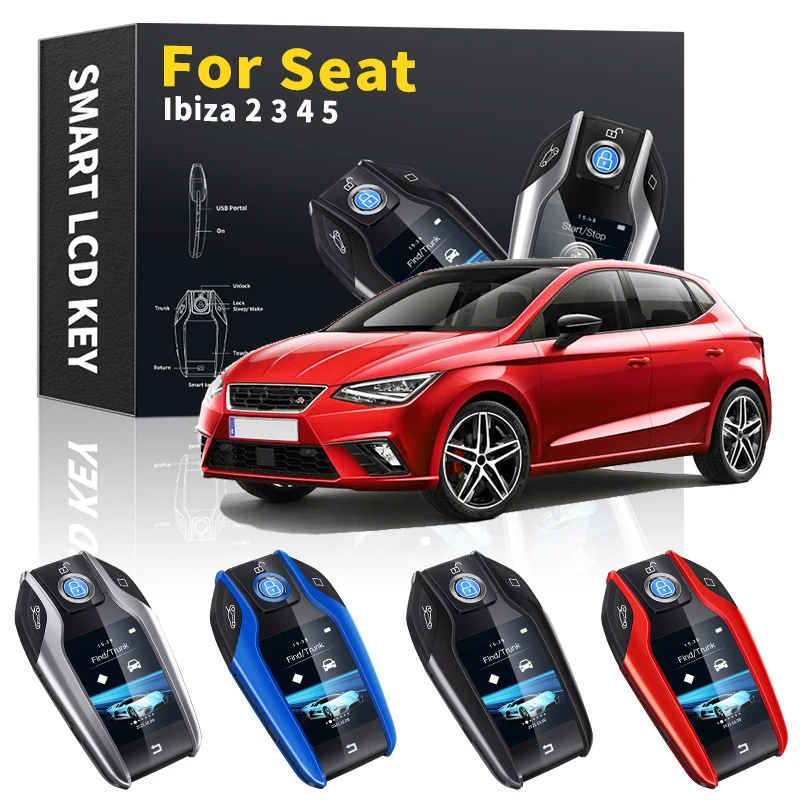 Универсальный модифицированный автомобильный бутик Smart Remote Key ЖК-экран для SAAB Ibiza