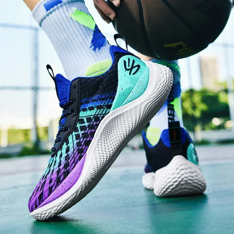 New Curry 10 basketball shoes net surface breathable low top combat guard student professional youth sports shoes men's shoes 3