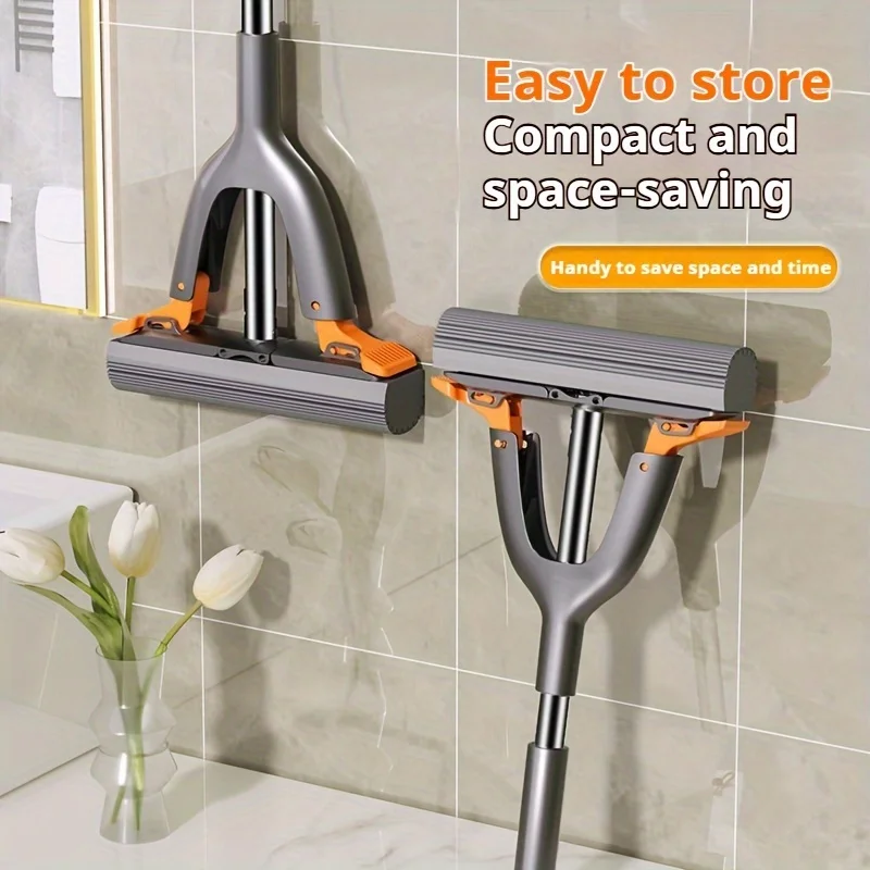 Sponge Mop Desktop Cleaner Cotton Head Fold In Half JOYBOS Push Pull Mini Mops Multifunctional Lazy Rag For Kitchen Living Room_voghion.com