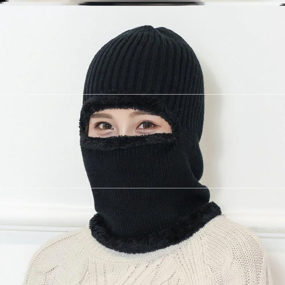 2025 Winter Knitted Balaclava Mask Thickened Windproof Warm Cycling Full Face Cover Women Men Thermal Anti-Cold Running Ski Mask