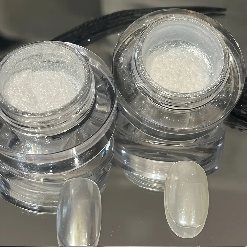 Pearl Chrome Nail Powder Glazed Donut Effect Rectangular Preservative-Free Mirror Moonlight Powder Suitable For Nail