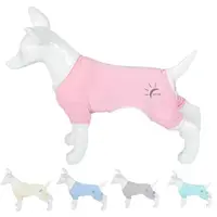 Solid Color Pet UV Protection Clothes Stylish Four-legged Elastic Puppy Vest Washable Lightweight Dogs Apparel Hiking 2
