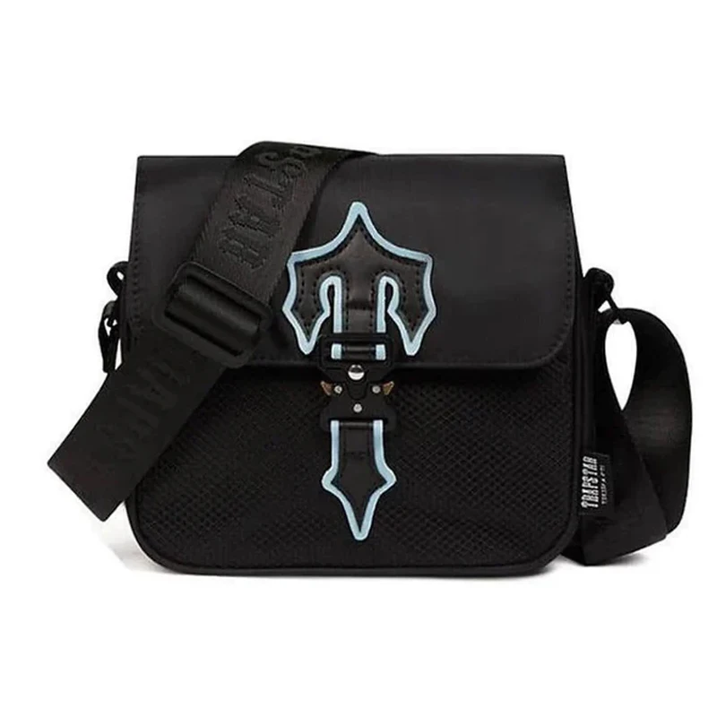 Trapstar Irongate T Cross Body Bag Black/Ice Blue Shoulder Bag 11 High