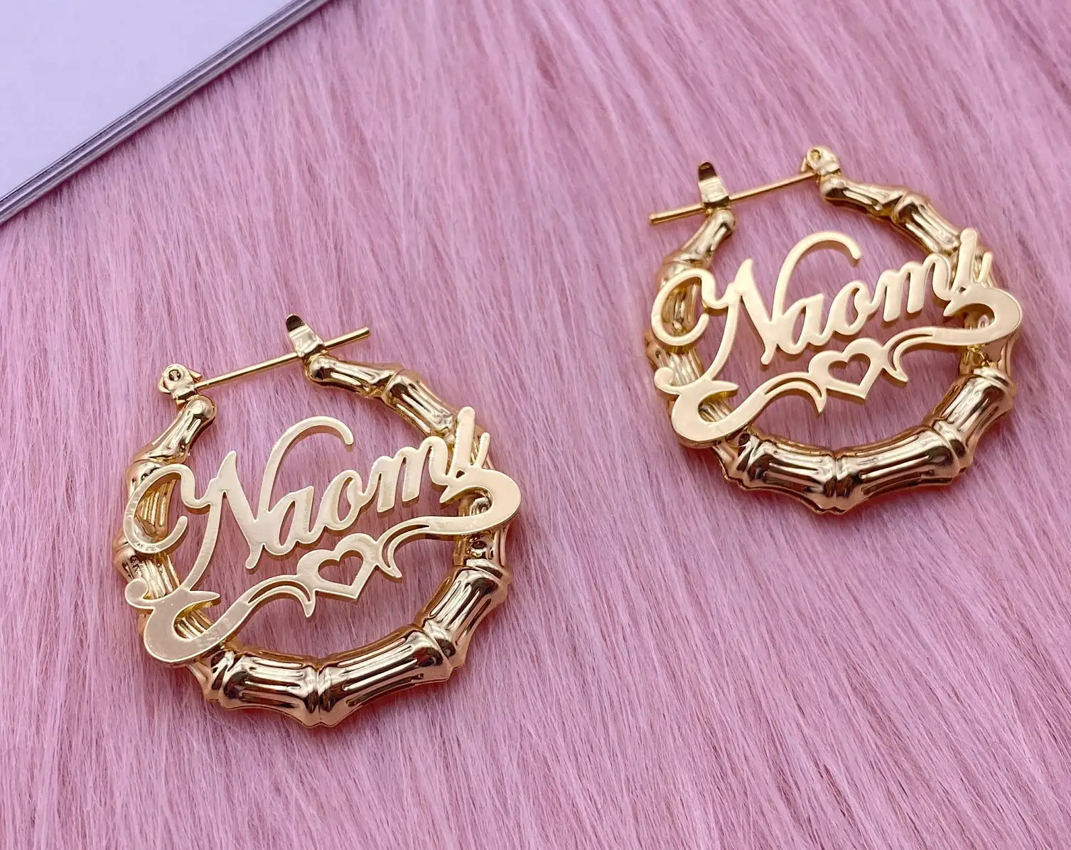 Custom Name Earrings For Baby Kids Hoop Earrings Stainless Steel