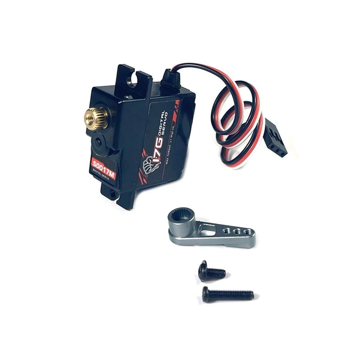 

17G 3.5KG Metal Gear Digital Servo and Metal Servo Arm S0017M for WPL C14 C24 MN D90 MN99S RC Car Upgrade Parts,4