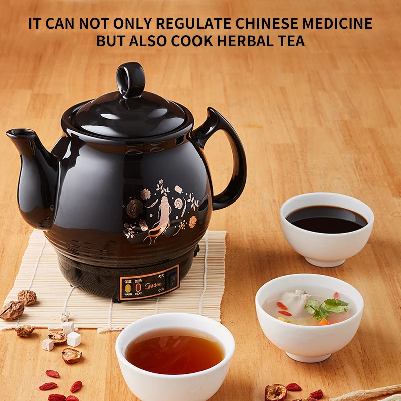 Clay pot for traditional Chinese medicine decoction fully automatic household plug-in multifunctional 3-L ceramic decoction pot 2