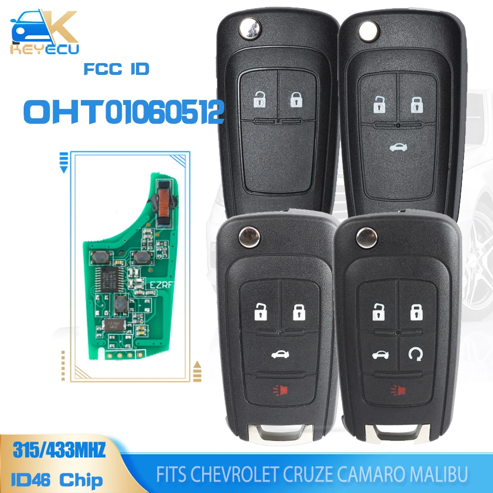 KEYECU OHT01060512 дистанционный Автомобильный ключ 2B/3B // 4B/5B Fob 5B 315 МГц/433 МГц ID46 для Chevrolet Cruze Camaro Malibu Sonic Opel GMC KEYECU OHT01060512 дистанционный Автомобильный ключ 2B/3B // 4B/5B Fob 5B 315 МГц/433 МГц ID46 для Chevrolet Cruze Camaro Malibu Sonic Opel GMC