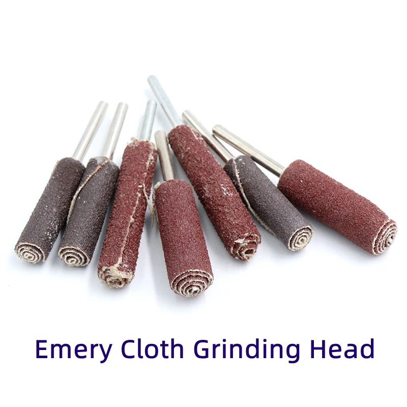 

1/3/5pcs Abrasive Cloth Grinding Head Stainless Steel Handle and Sandpaper for Sanding and Polishing Grit Random Color