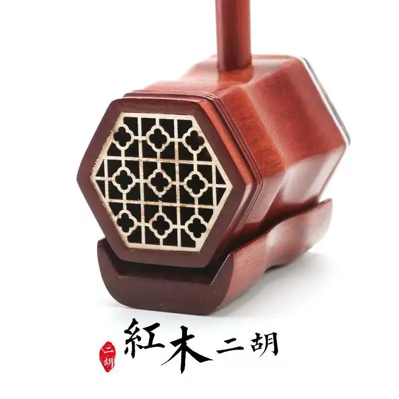 Electronic Erhu Snake Skin Dragon Head Handmade 2 Strings Chinese Traditional Folk Musical Instrument for Beginners