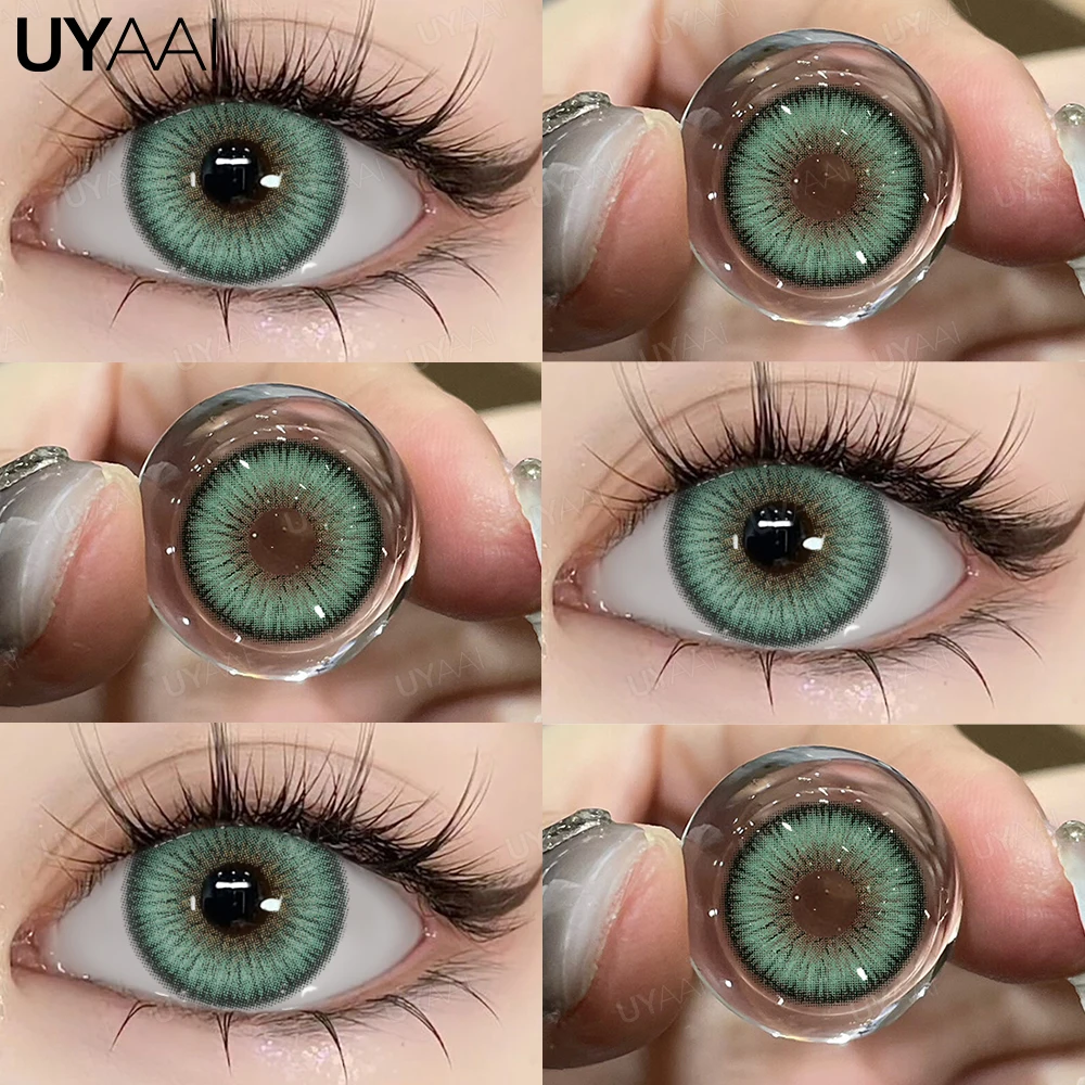 Vibrant Siri Green Cosmetic Contact Lenses - Enhancing Beauty with Bold Color