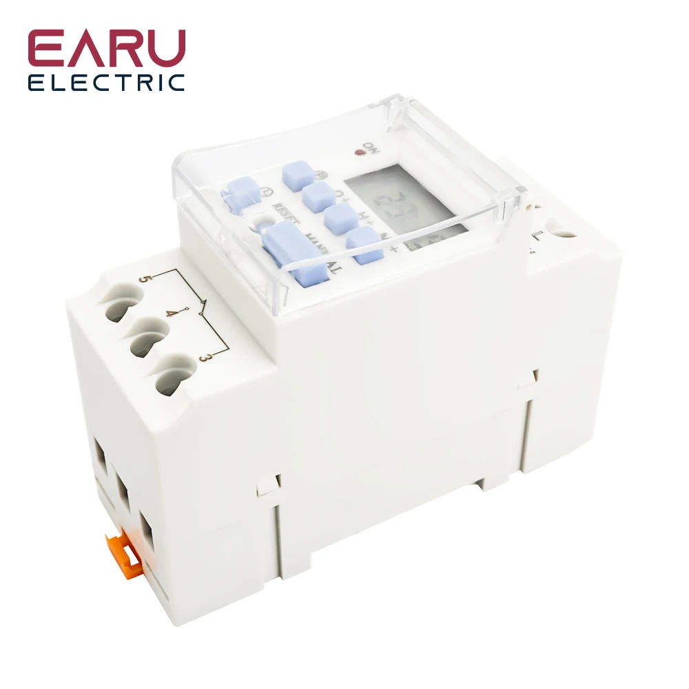 AC 220V 230V 110V DC 12V 24V 48V 15A 30A THC15A Din Rail Weekly 7 Days Programma