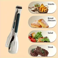 Pinces alimentaires en acier inoxydable avec poignée ergonomique – idéales pour le gril, la salade, l'extérieur et la cuisine à domicile 2
