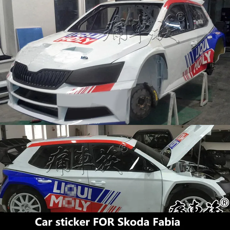 

Наклейка для Skoda Fabia, модификация кузова гоночного автомобиля, аксессуары