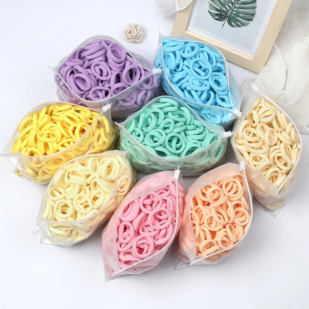 200PCS 3cm Kinder Baby Kleine Haar Bands Elastische Candy Farben Haar Krawatten Bunte Stirnband Haar Zubehör Headwear Großhandel geschenke – Detail 8
